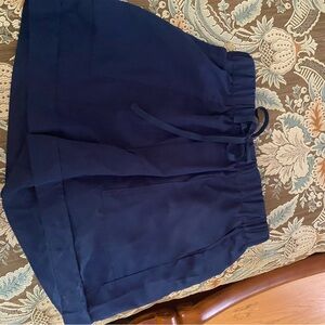 Blue Cargo Shorts with Elastic Waistband